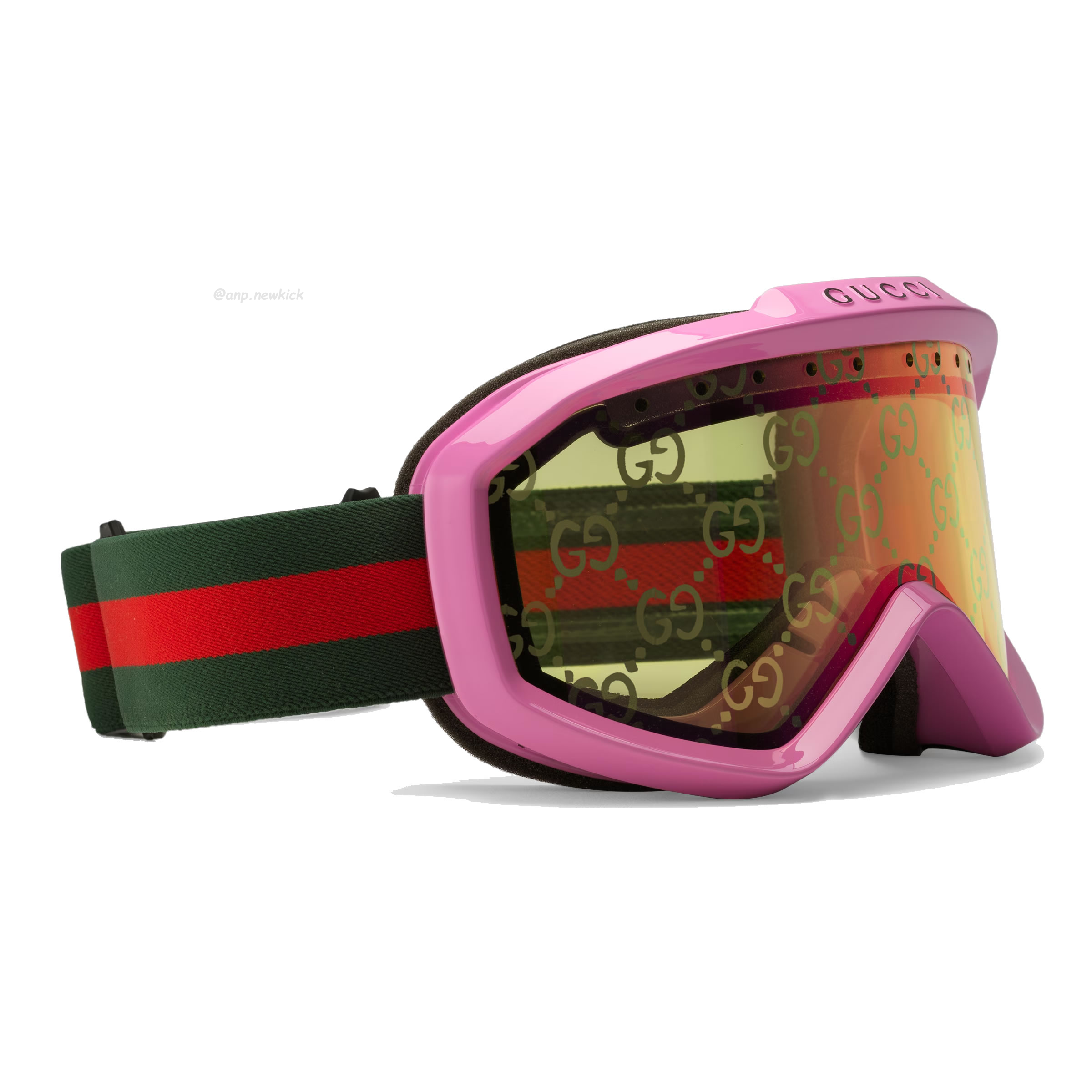 Gucci Ski Goggle Black Pink Olive Green White (8) - newkick.org